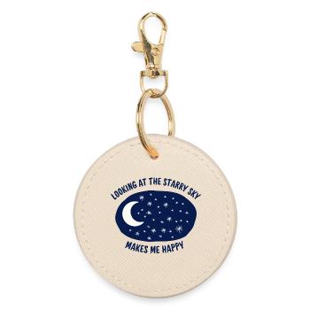Citations, Le ciel étoilé me rend heureux - Porte-clés rond - huître - Devant
