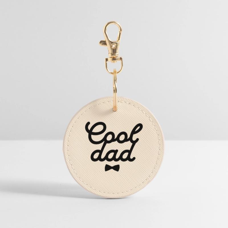 Abstract Geometric Pattern in Vibrant Colours Round Keyring