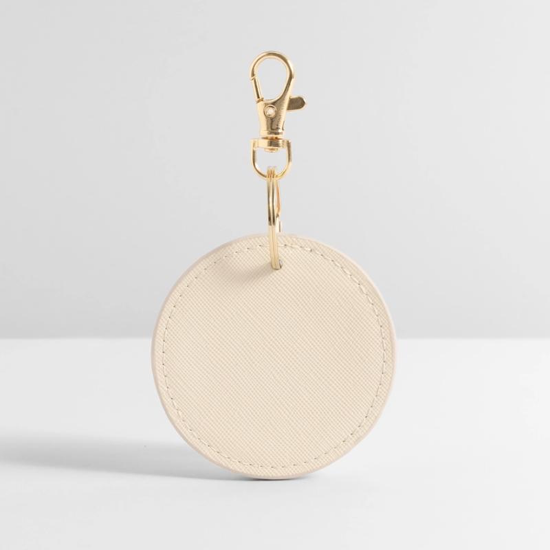 Abstract Geometric Pattern in Vibrant Colours Round Keyring