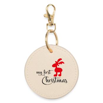 My first Christmas - Runder Schlüsselanhänger - Auster - Vorne