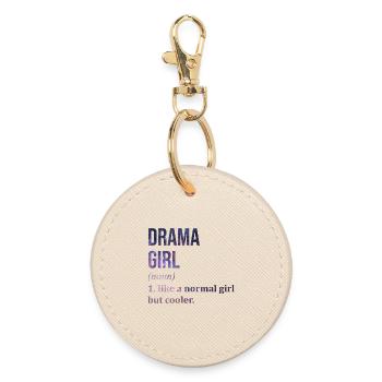 Drama - Round Keyring - oyster - Front