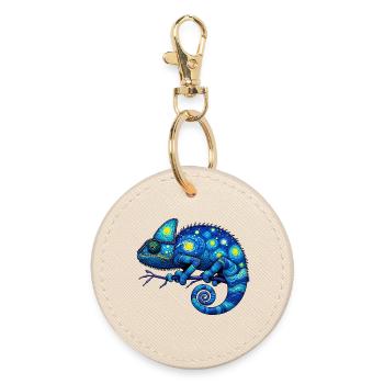 Chameleon - Round Keyring - oyster - Front