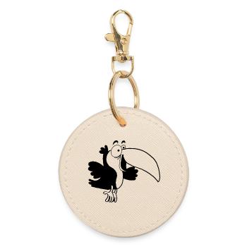 Toucan bird - Round Keyring - oyster - Front