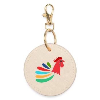COQ. CHEVAL. POULE. COQ. ANIMAL. OISEAU. LICORNE. - Porte-clés rond - huître - Devant