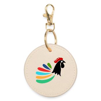 COQ. CHEVAL. POULE. COQ. ANIMAL. OISEAU. LICORNE. - Porte-clés rond - huître - Devant