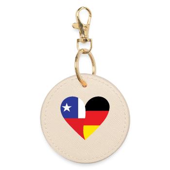 Chili Allemagne Cœur - Porte-clés rond - huître - Devant