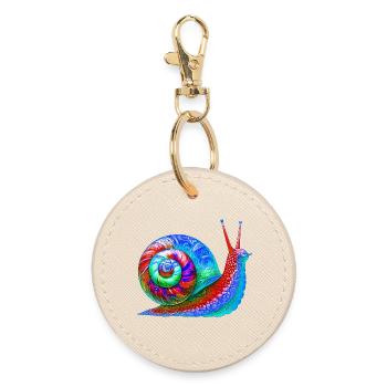 Snail - Round Keyring - oyster - Front