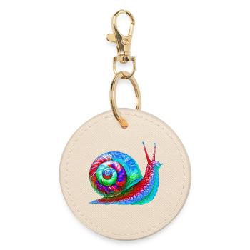 Snail - Round Keyring - oyster - Front