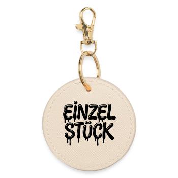 Einzelstück (Farbe änderbar Personalisierung) - Runder Schlüsselanhänger - Auster - Vorne