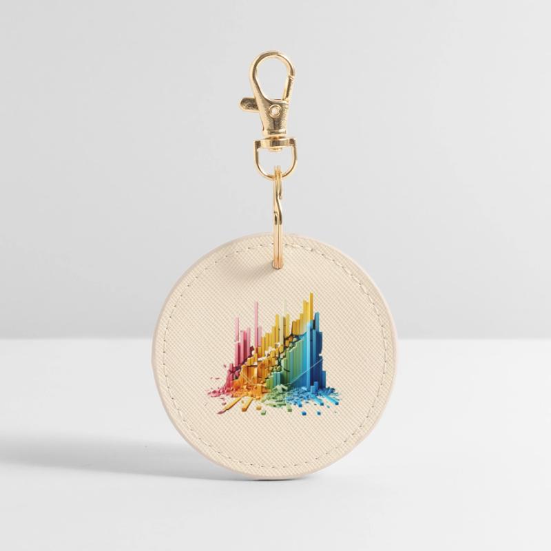 Frequenz-Wand Runder Schlüsselanhänger