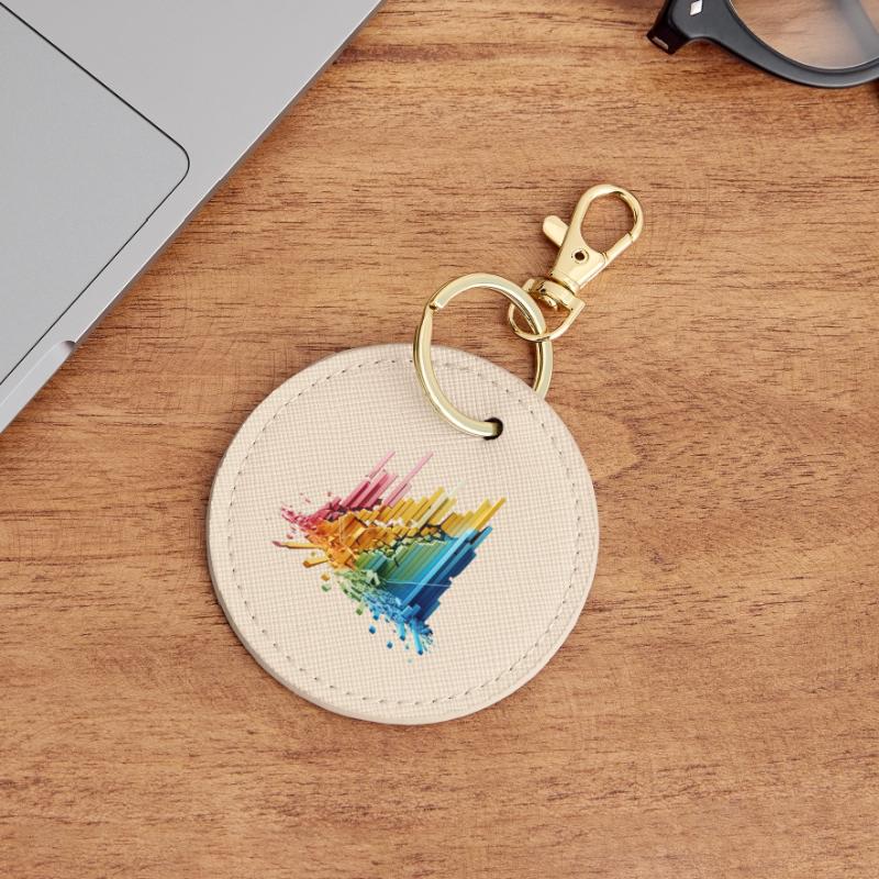 Frequency Wall Round Keyring