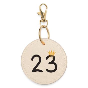 23 - Round Keyring - oyster - Front