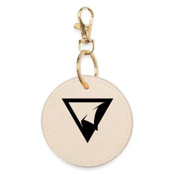 TRIANGLE PATCH - Runder Schlüsselanhänger - Auster - Vorne