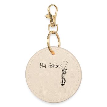 Fly fishing - Round Keyring - oyster - Front