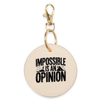 Conception de citation inspirante d’alpiniste - Porte-clés rond - huître - Devant