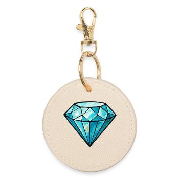 Wasserfarben Kristalldiamant - Runder Schlüsselanhänger - Auster - Vorne