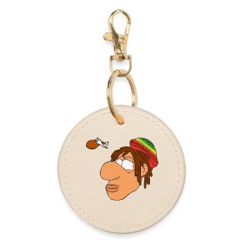 KNOLLE Dream about Chicken Dinner - Round Keyring - oyster - Front