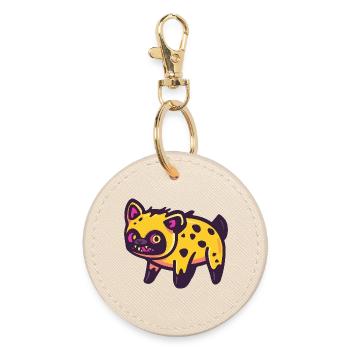 Hyena Halloween Zombie - Round Keyring - oyster - Front