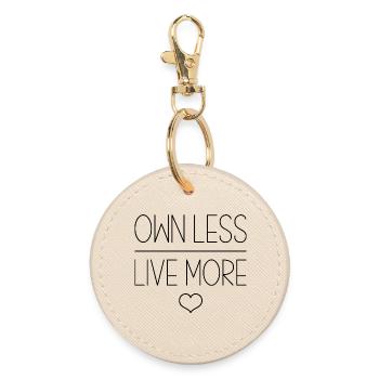 Style de vie minimaliste Posséder moins Vivre Plus Désencombrer - Porte-clés rond - huître - Devant