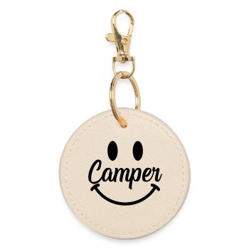 Camper Smile - Round Keyring - oyster - Front