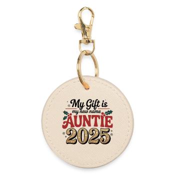 Tante 2025 Mon identité cadeau - Porte-clés rond - huître - Devant