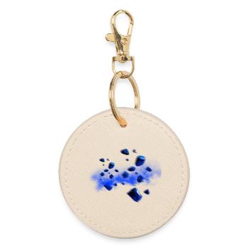 Blue Crystal Spell - Round Keyring - oyster - Front