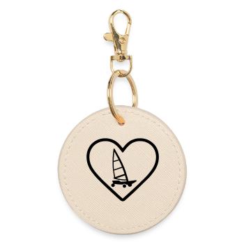Cuore Carro A Vela – Passione Vento - Porte-clés rond - huître - Devant