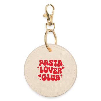 Club des amateurs de pâtes, cuisine italienne, rétro esthétique rouge - Porte-clés rond - huître - Devant