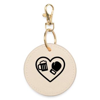 Heart Boxing Bier - Runder Schlüsselanhänger - Auster - Vorne