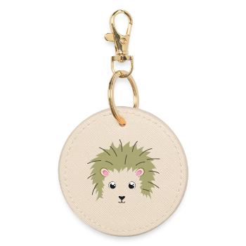 Süßes Igelgesicht Kawaii Faules DIY-Tierkostüm - Runder Schlüsselanhänger - Auster - Vorne