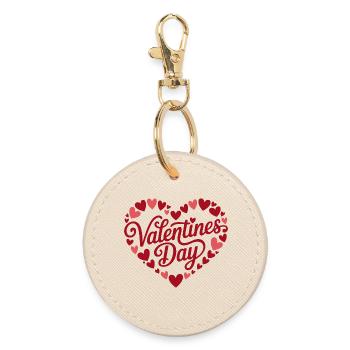 Patron de police en forme de cœur pour la Saint-Valentin - Porte-clés rond - huître - Devant