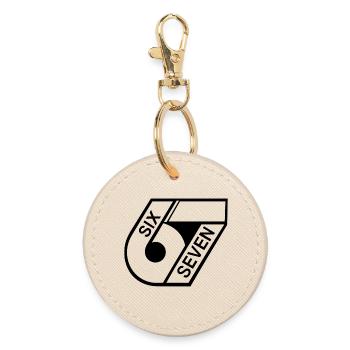 67 Six Seven - Round Keyring - oyster - Front