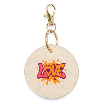 Amour - Cœur - Saint Valentin - Mariage - Porte-clés rond - huître - Devant