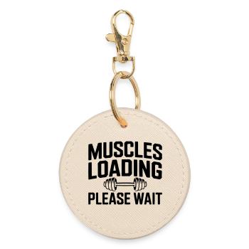 Muscle Building: Muscles Loading - Round Keyring - oyster - Front