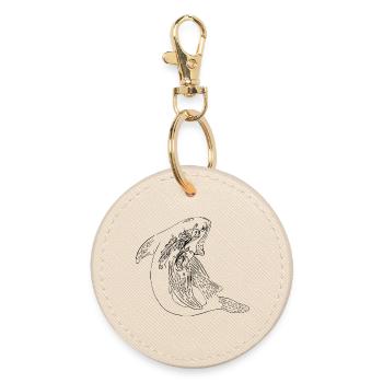 Unique Whale - Round Keyring - oyster - Front