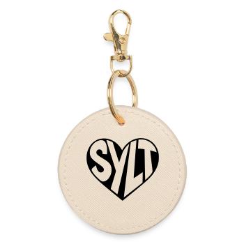 Sylt in the heart - Round Keyring - oyster - Front