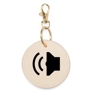 Speakers, Speakers - Round Keyring - oyster - Front