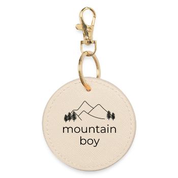 Mountain Boy - Runder Schlüsselanhänger - Auster - Vorne