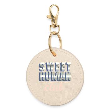 Sweet Human Club Logo - Runder Schlüsselanhänger - Auster - Vorne