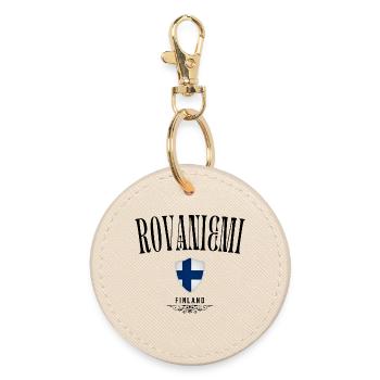 Rovaniemi souvenir, elegant design Rovaniemi - Round Keyring - oyster - Front