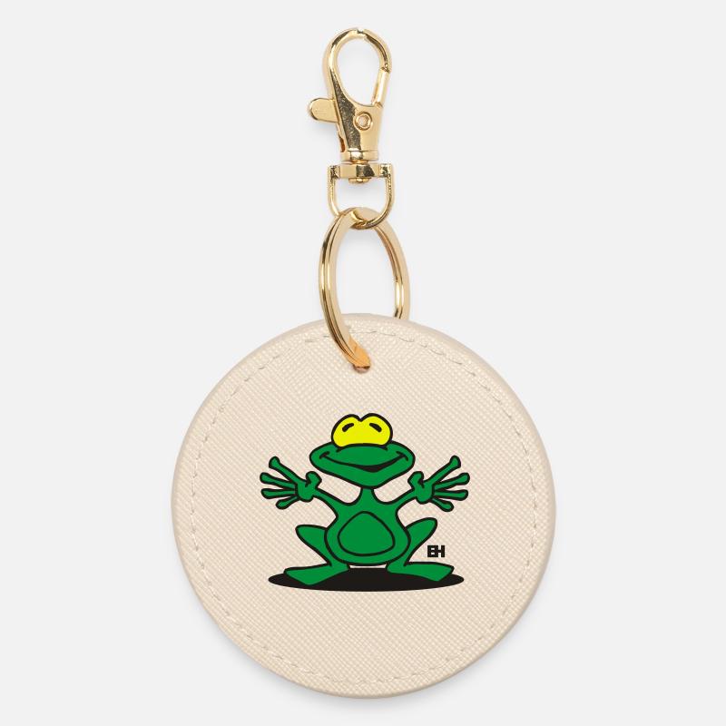 Frosch - Runder Schlüsselanhänger - Auster