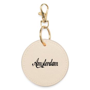 Amsterdam - couleur personnalisable - Porte-clés rond - huître - Devant