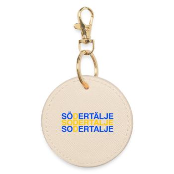SÖDERTÄLJE - Suède - Drapeau suédois - Porte-clés rond - huître - Devant
