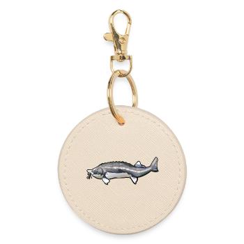 Grubbed Kelfish Tail Pattern - Round Keyring - oyster - Front