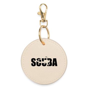 Scuba Design für Tauchsport-Liebhaber - Runder Schlüsselanhänger - Auster - Vorne