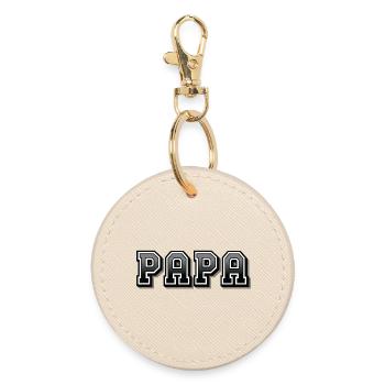 PAPA - Runder Schlüsselanhänger - Auster - Vorne