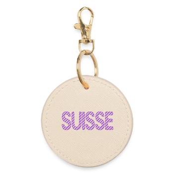 SCHWEIZ. LAND. GENF. SCHWEIZ. HUMOR. LAND - Runder Schlüsselanhänger - Auster - Vorne