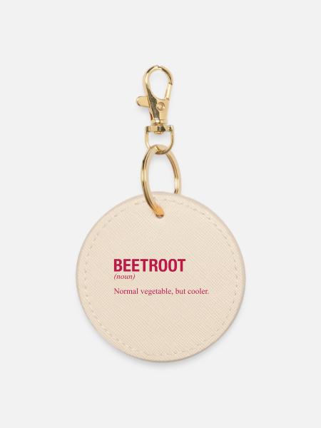 BEETROOT Rote Bete - Runder Schlüsselanhänger - Auster