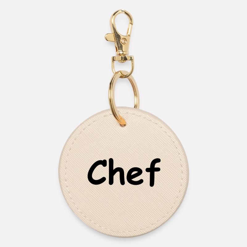 Chef  - Round Keyring - oyster