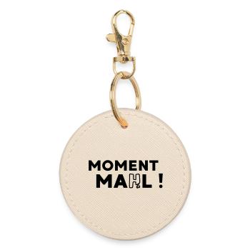 Wait a minute - Round Keyring - oyster - Front